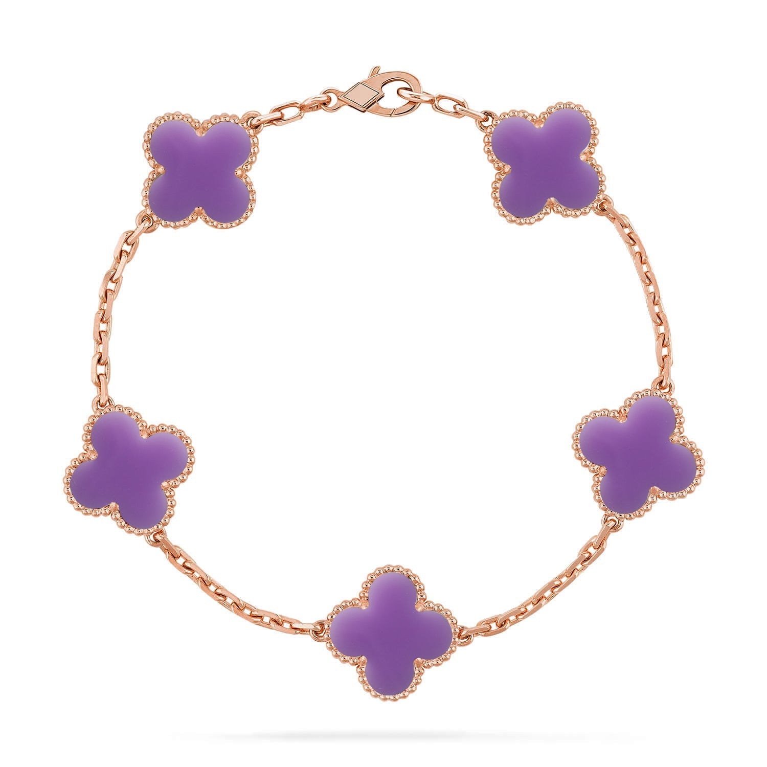 [Twinkle jewelry]New CLOVER 5 MOTIF LIGHT PURPLE BRACELET COLLECTION