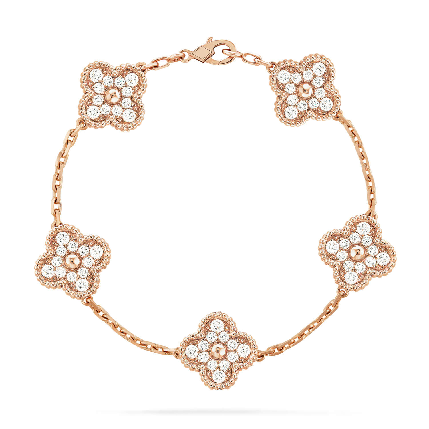 [Twinkle jewelry] New  CLOVER 5 MOTIF FULL DIAMOND BRACELET COLLECTION