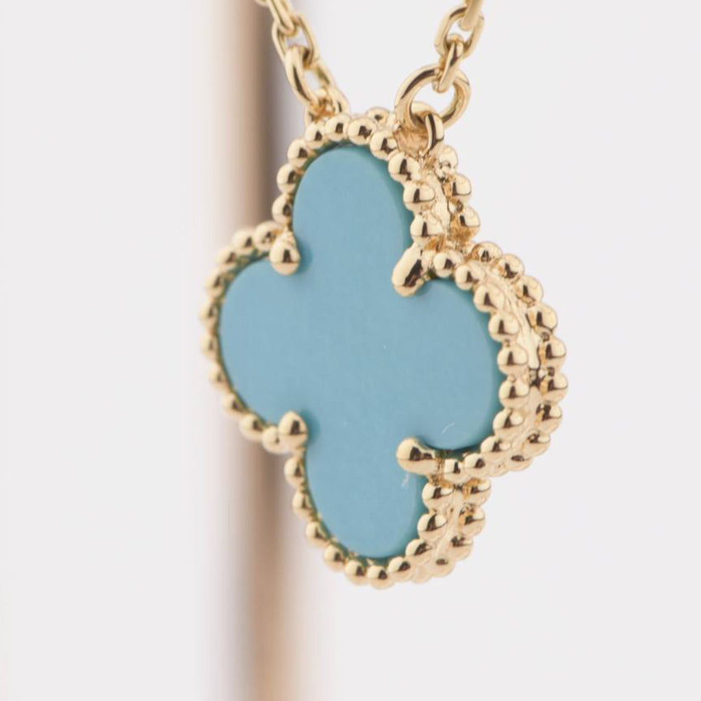 ¡®Twinkle jewelry¡¯CLOVER 15MM VINTAGE TURQUOISE NECKLACE