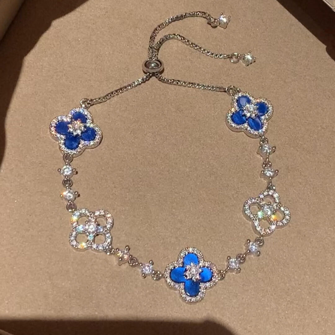 ¡®Twinkle jewelry¡¯CLOVER 5 MOTIF PINK BLUE RED WHITE BRACELET