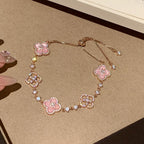 ¡®Twinkle jewelry¡¯CLOVER 5 MOTIF PINK BLUE RED WHITE BRACELET