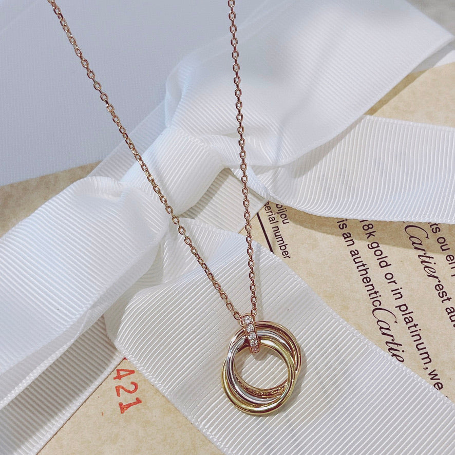 ¡®Twinkle jewelry¡¯TRINITY NECKLACE GOLD  DIAMONDS