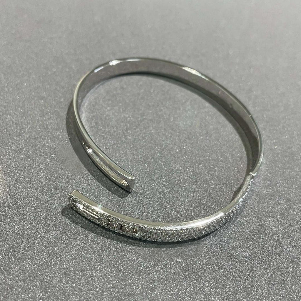 [Twinkle jewelrys]Move Noa Rose Gold Pavé Diamond Bangle Bracelet