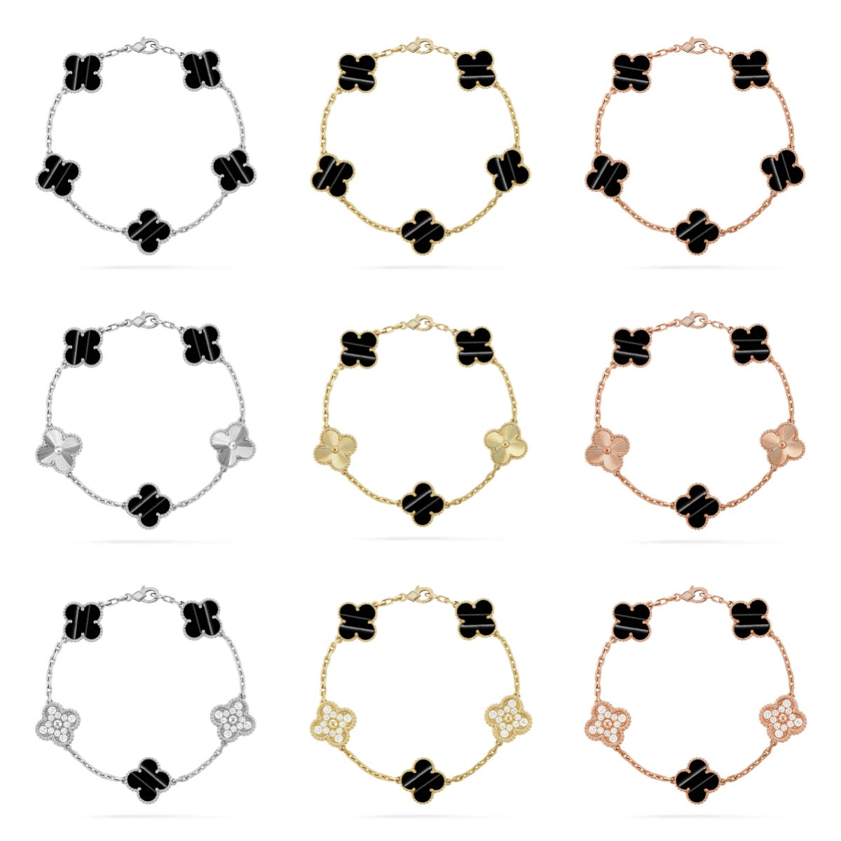 [Twinkle jewelry]New  CLOVER 5 MOTIF PULSAR STONE BRACELET COLLECTION
