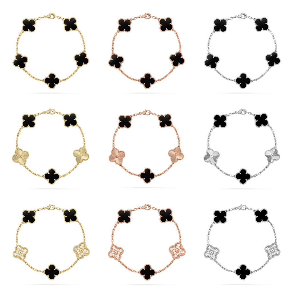[Twinkle jewelry]New CLOVER 5 MOTIF ONYXS BRACELET COLLECTION