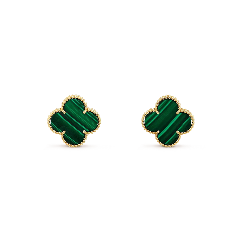 ¡®Twinkle jewelry¡¯CLOVER MINI 9.5MM MALACHITE  EARRINGS
