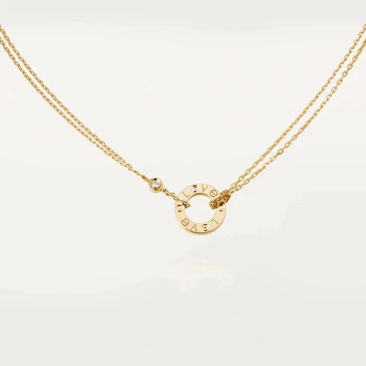 ¡®Twinkle jewelry¡¯LOVE NECKLACE 16MM 2 DIAMONDS