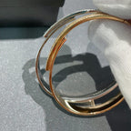 [Twinkle jewelrys]Move Noa Rose Gold Pavé Diamond Bangle Bracelet