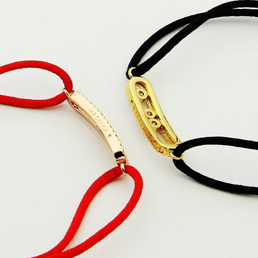 [Twinkle jewelrys]Messika Care(s) pink cord pavé bracelet