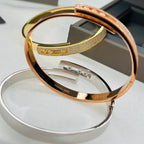 [Twinkle jewelrys]Move Noa Rose Gold Pavé Diamond Bangle Bracelet