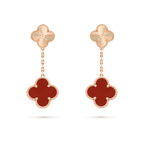 ¡®Twinkle jewelry¡¯CLOVER 2 MOTIF  LASER CARNELIAN EARRINGS
