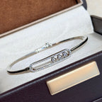 [Twinkle jewelrys]Move Pavé Diamond Bangle Bracelet M