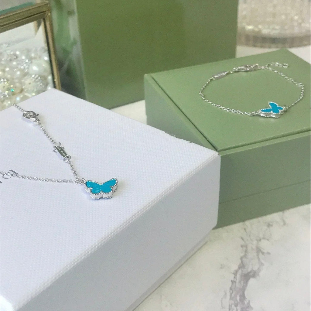 ¡®Twinkle jewelry¡¯BUTTERFLY TURQUOISE BUTTERFLY BRACELET SILVER
