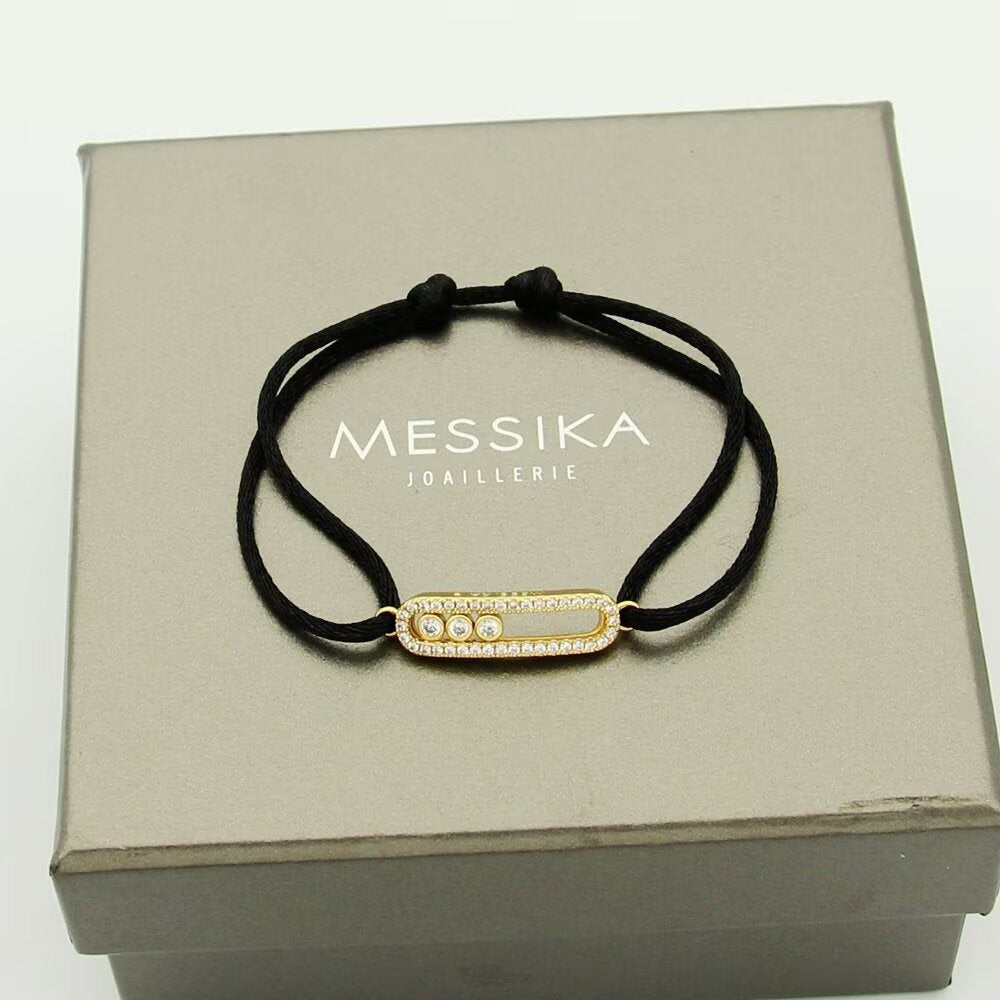 [Twinkle jewelrys]Messika Care(s) pink cord pavé bracelet