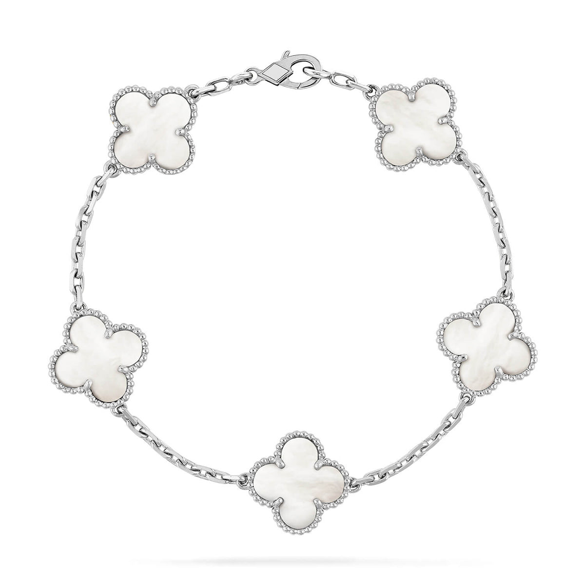 [Twinkle jewelry]New CLOVER WHITE PEARL MOP 5 MOTIF BRACELET COLLECTION