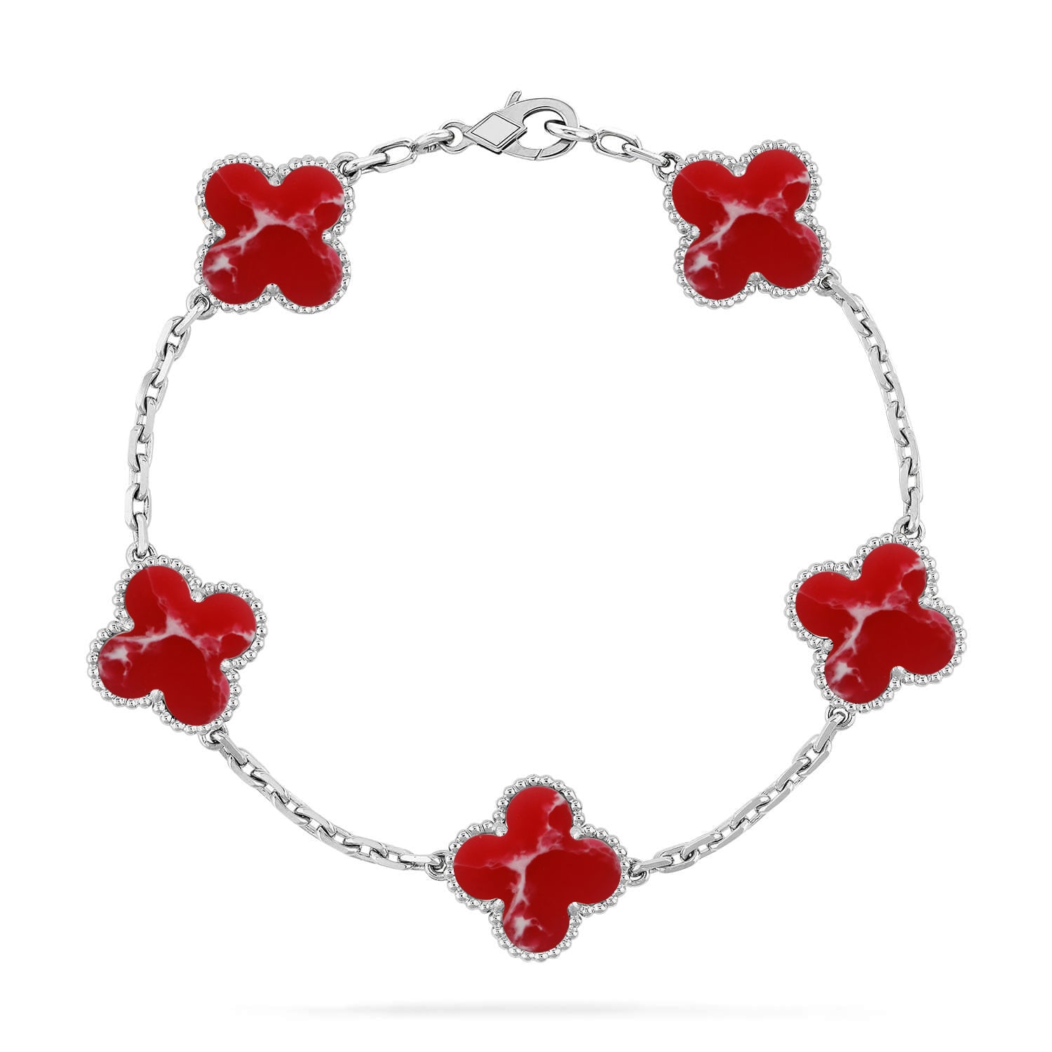 [Twinkle jewelry]New CLOVER 5 MOTIF RED PATTERN BRACELET COLLECTION