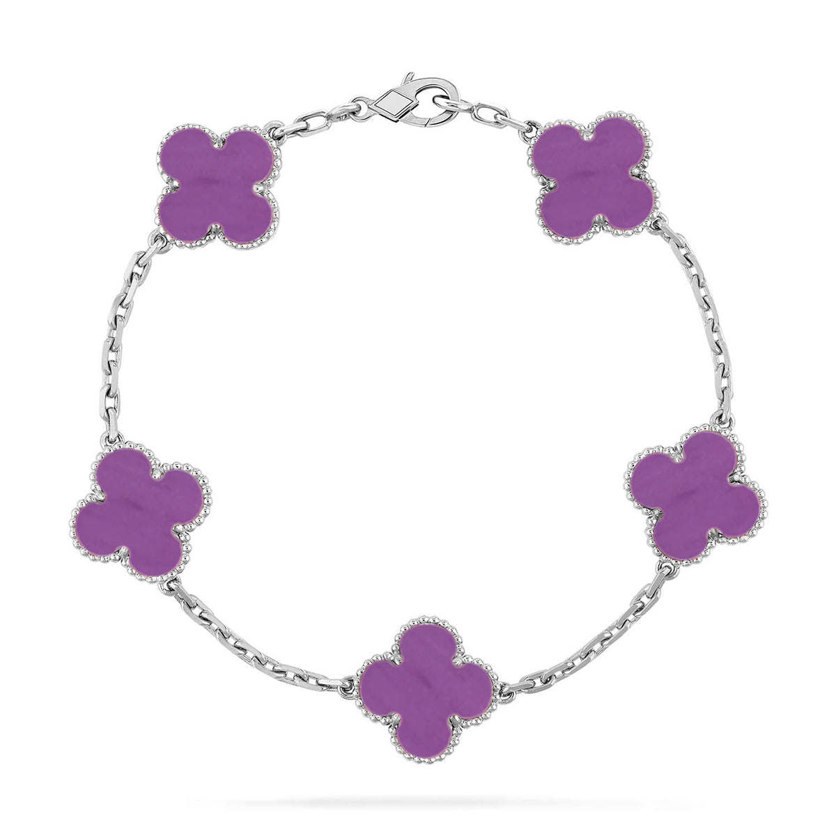 [Twinkle jewelry]New  CLOVER 5 MOTIF VIOLET BRACELET COLLECTION