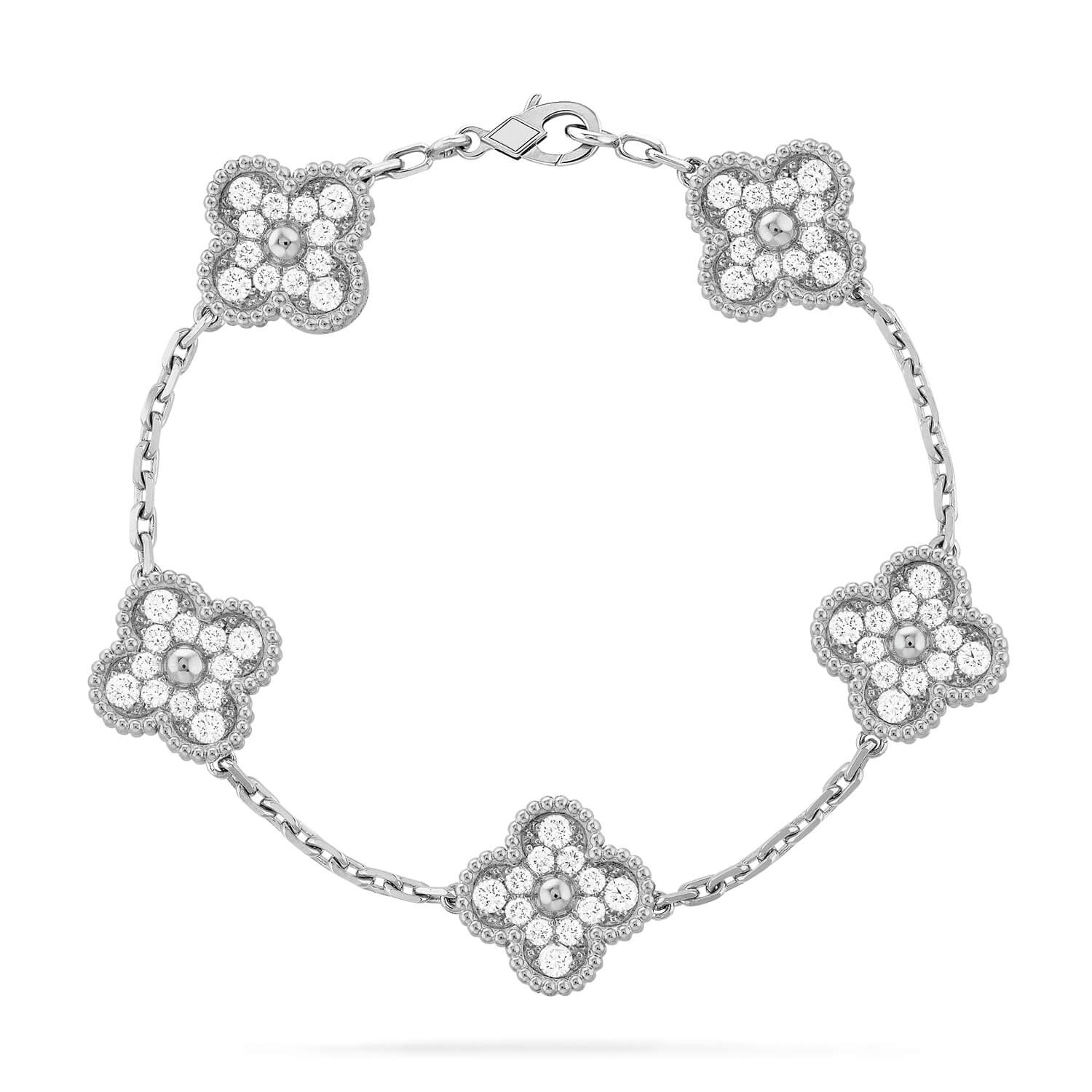 [Twinkle jewelry] New  CLOVER 5 MOTIF FULL DIAMOND BRACELET COLLECTION