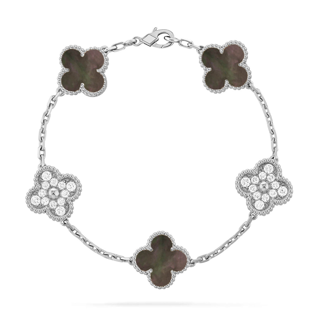 [Twinkle jewelry]New CLOVER 5 MOTIF GRAY MOP BRACELET COLLECTION