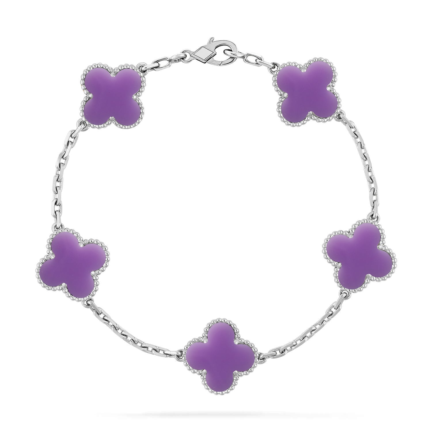 [Twinkle jewelry]New CLOVER 5 MOTIF LIGHT PURPLE BRACELET COLLECTION
