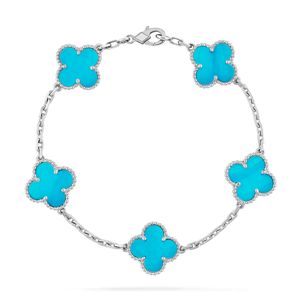 [Twinkle jewelry]New  CLOVER 5 MOTIF TURQUOISE BRACELET COLLECTION