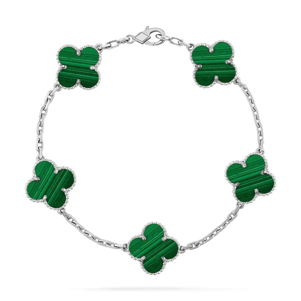 [Twinkle jewelry]New  CLOVER 5 MOTIF MALACHITE BRACELET COLLECTION