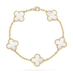 [Twinkle jewelry]New CLOVER WHITE PEARL MOP 5 MOTIF BRACELET COLLECTION