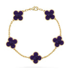 [Twinkle jewelry]New CLOVER 5 MOTIF PURPLE STRIPES BRACELET COLLECTION