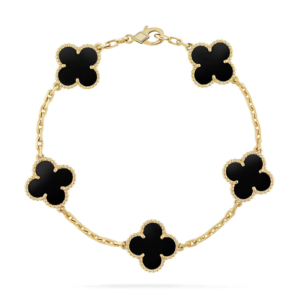 [Twinkle jewelry]New CLOVER 5 MOTIF ONYXS BRACELET COLLECTION