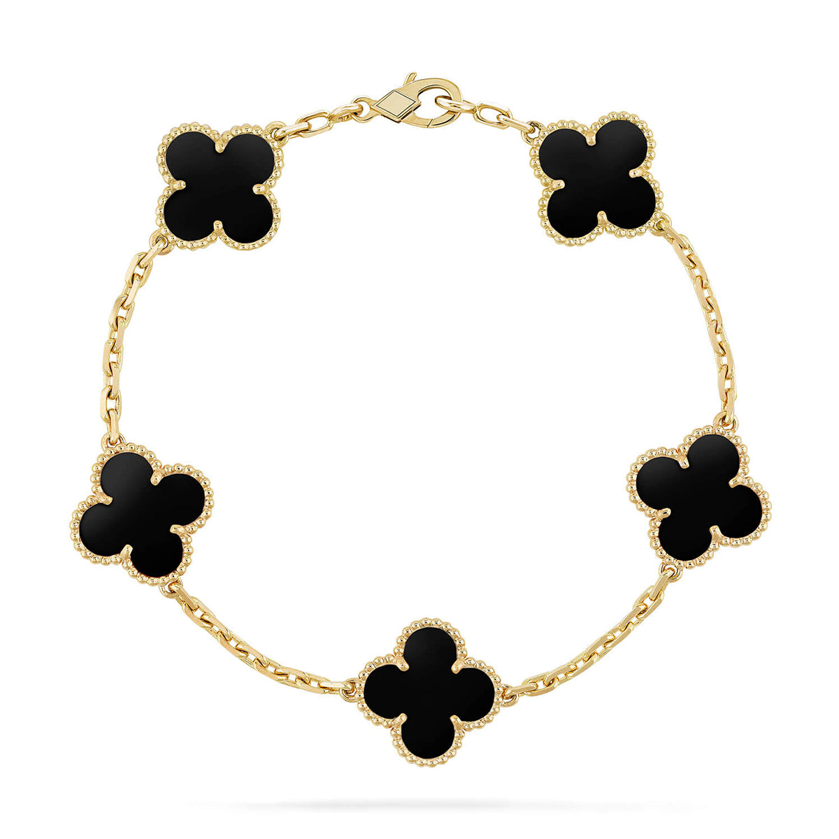 [Twinkle jewelry]New CLOVER 5 MOTIF ONYXS BRACELET COLLECTION