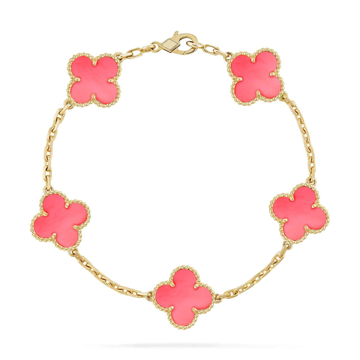 [Twinkle jewelry]New  CLOVER 5 MOTIFS  PINK MOP BRACELET COLLECTION