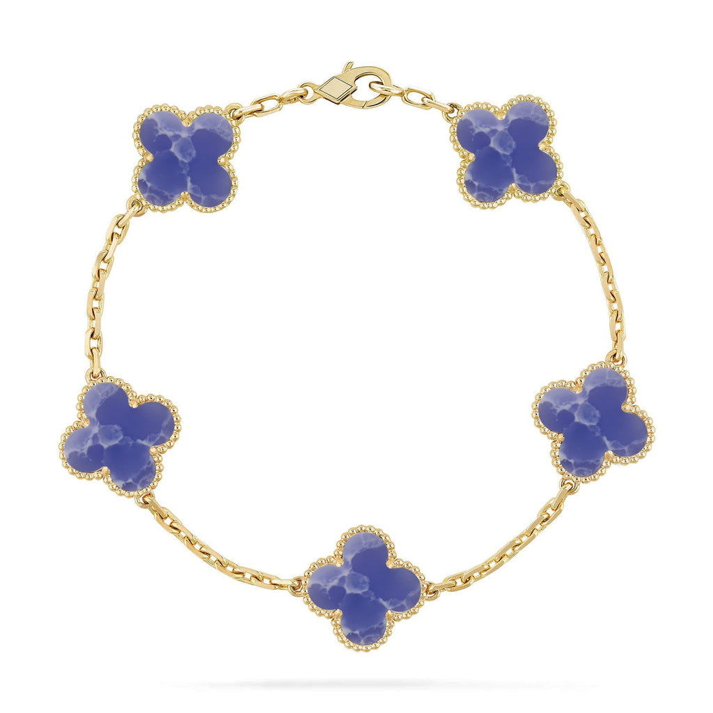 [Twinkle jewelry]New CLOVER 5 MOTIF BLUE VEINS BRACELET COLLECTION