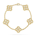 [Twinkle jewelry] New  CLOVER 5 MOTIF FULL DIAMOND BRACELET COLLECTION