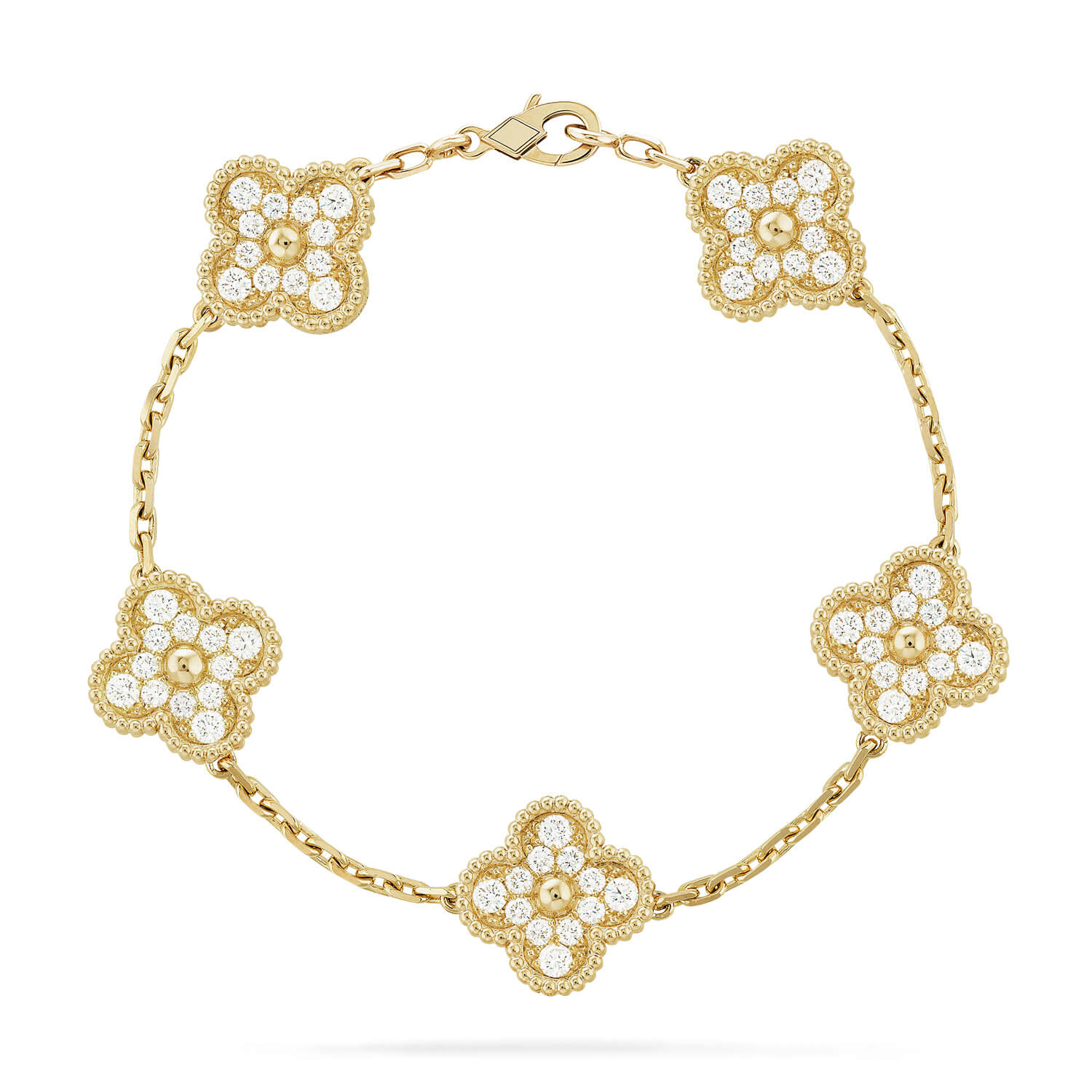 [Twinkle jewelry] New  CLOVER 5 MOTIF FULL DIAMOND BRACELET COLLECTION