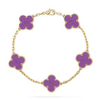 [Twinkle jewelry]New  CLOVER 5 MOTIF VIOLET BRACELET COLLECTION