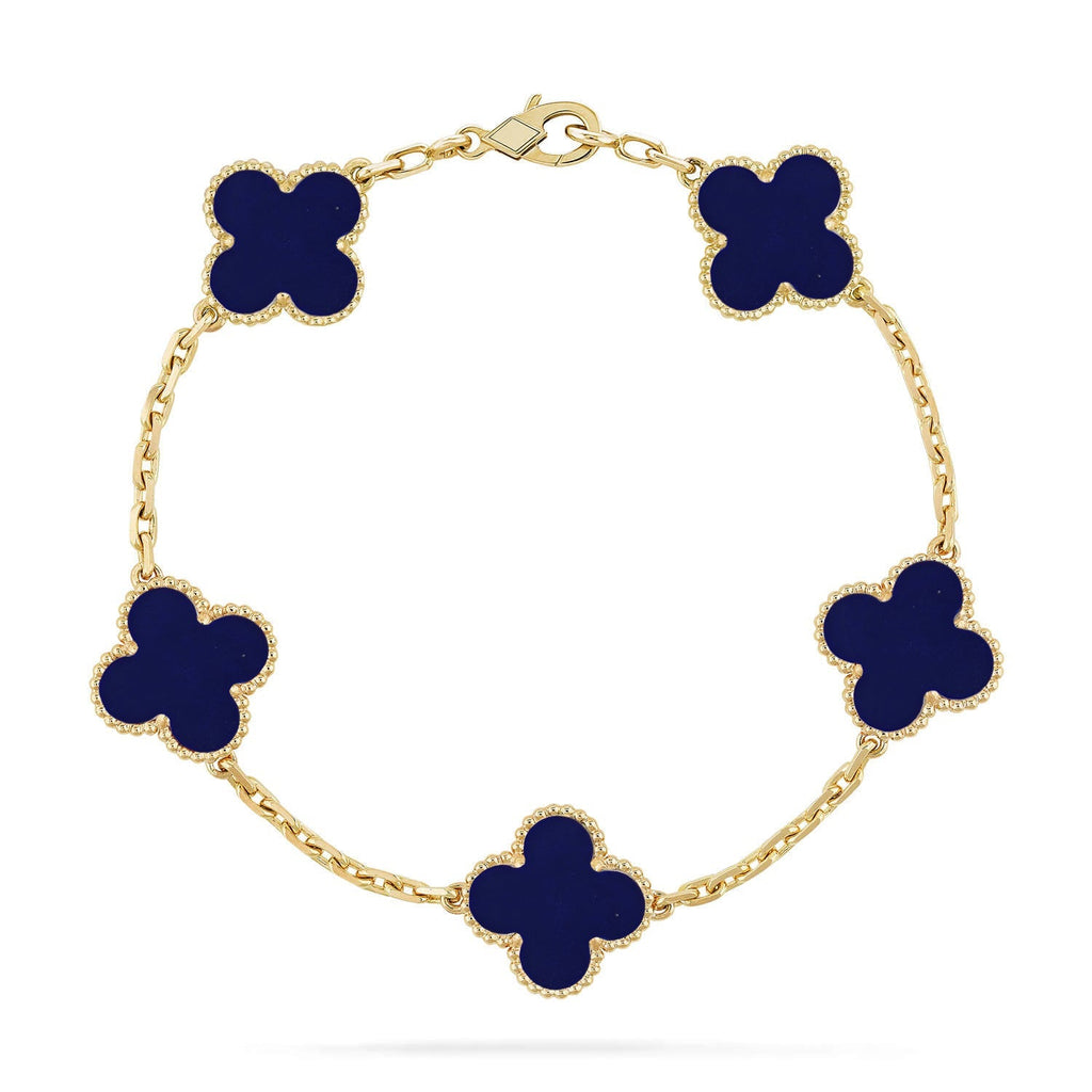 [Twinkle jewelry]New CLOVER 5 MOTIF LAPIS LAZULI BRACELET COLLECTION