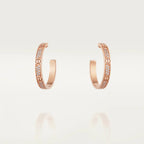 ¡®Twinkle jewelry¡¯LOVE DIAMOND PINK GOLD HOOP EARRINGS