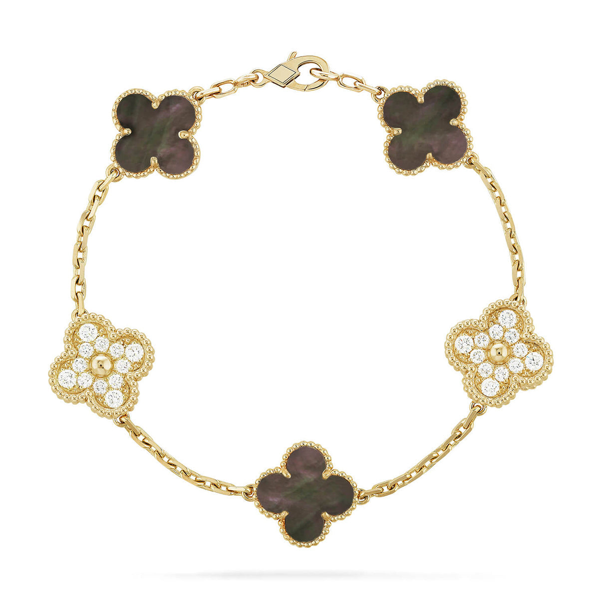 [Twinkle jewelry]New CLOVER 5 MOTIF GRAY MOP BRACELET COLLECTION