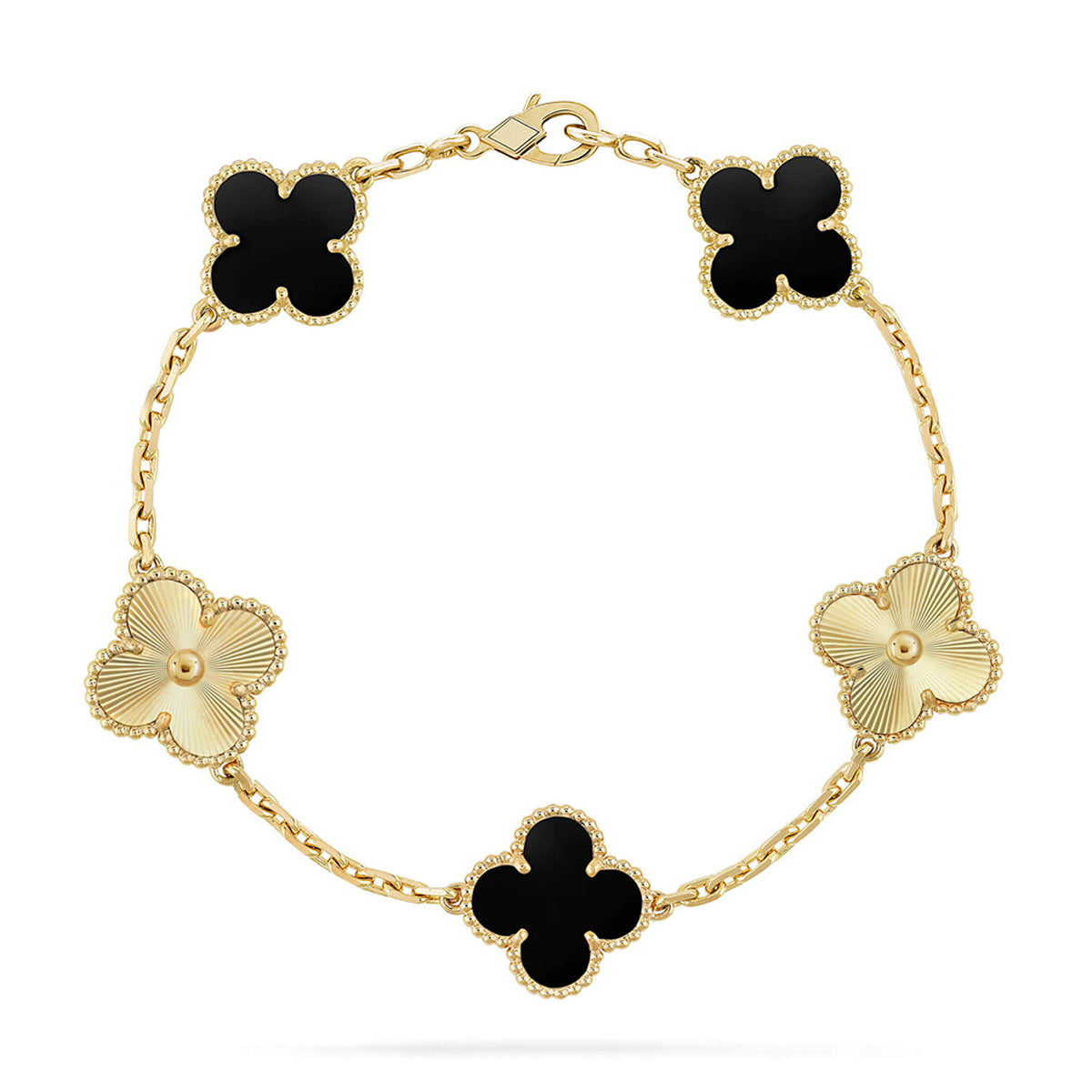 [Twinkle jewelry]New CLOVER 5 MOTIF ONYXS BRACELET COLLECTION