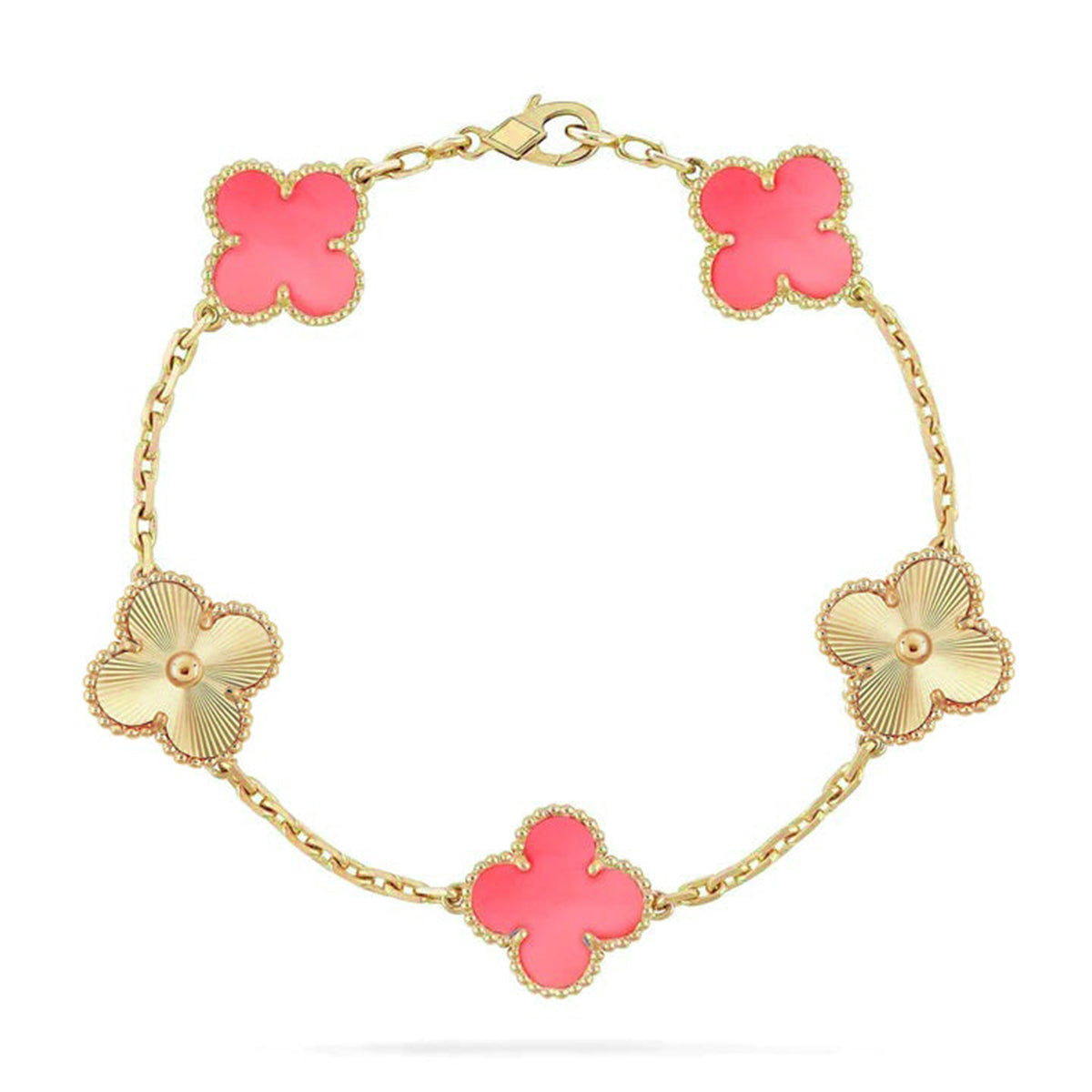 [Twinkle jewelry]New  CLOVER 5 MOTIFS  PINK MOP BRACELET COLLECTION