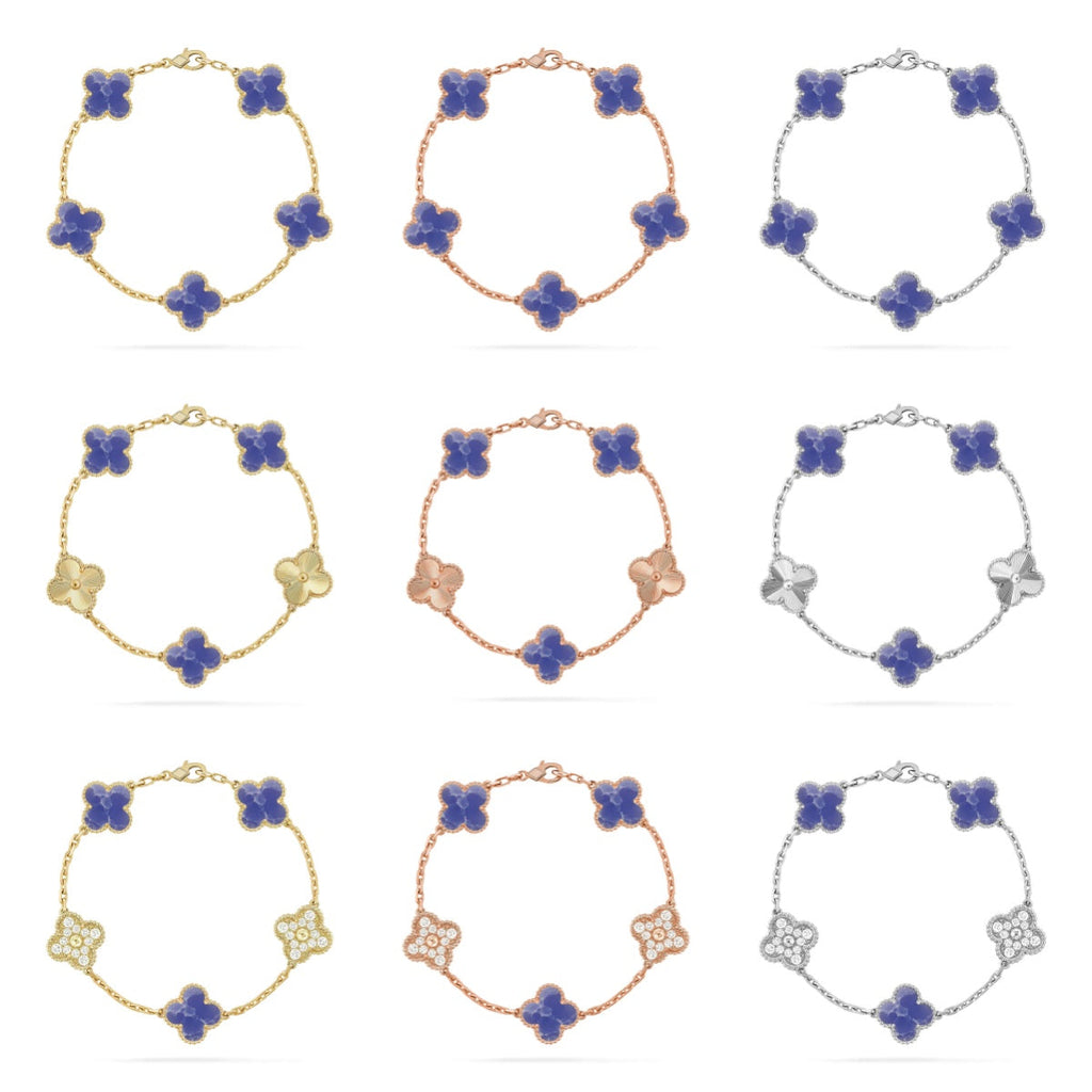 [Twinkle jewelry]New CLOVER 5 MOTIF BLUE VEINS BRACELET COLLECTION