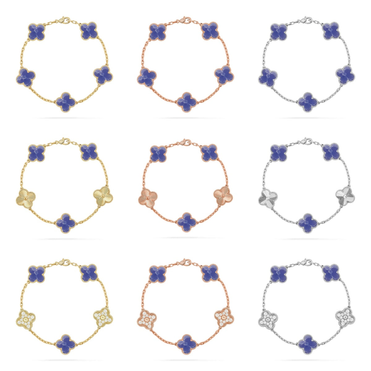 [Twinkle jewelry]New CLOVER 5 MOTIF BLUE VEINS BRACELET COLLECTION