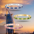 [Twinkle JURI]2026 PAVE GEMSTONE LOVE BRACELET 6.1MM 10 DIAMONDS
