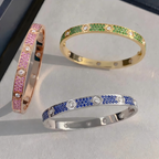 [Twinkle JURI]2026 PAVE GEMSTONE LOVE BRACELET 6.1MM 10 DIAMONDS
