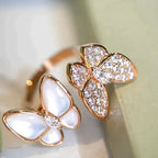 ¡®Twinkle jewelry¡¯TWIN BUTTERFLY DIAMOND MOP RING