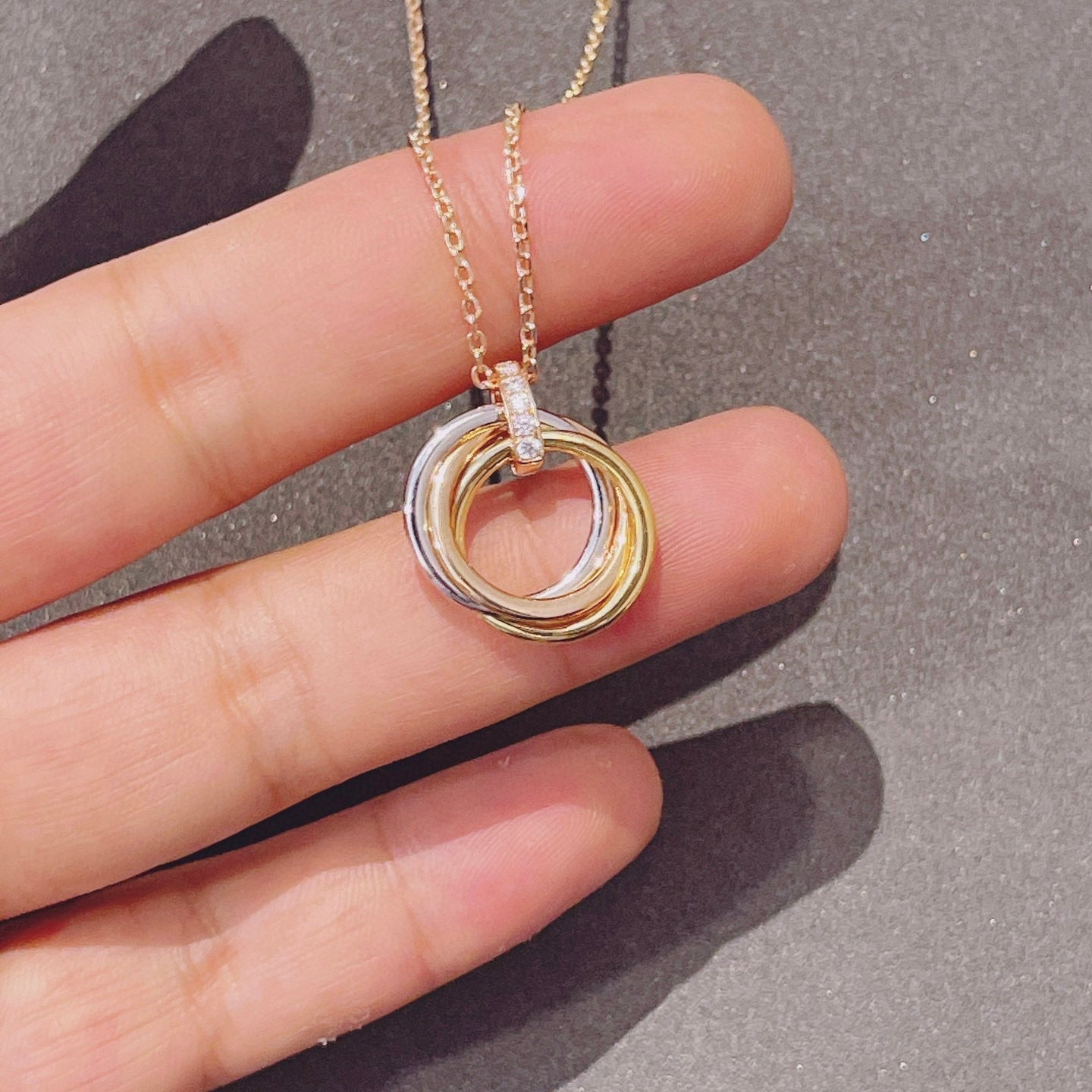 ¡®Twinkle jewelry¡¯TRINITY NECKLACE GOLD  DIAMONDS
