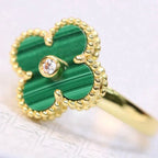¡®Twinkle jewelry¡¯CLOVER MALACHITE RING GOLD DIAMOND