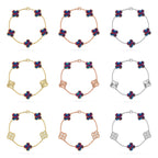 [Twinkle jewelry]New CLOVER 5 MOTIF COLOR GEMSTONES BRACELET COLLECTION