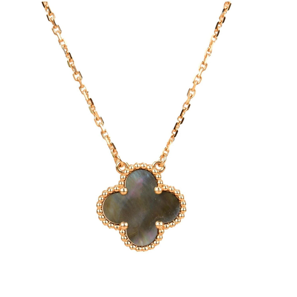 ¡®Twinkle jewelry¡¯CLOVER 15MM  GRAY MOTHER OF PEARL NECKLACE