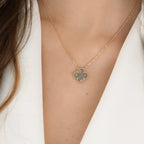 ¡®Twinkle jewelry¡¯CLOVER 15MM  GRAY MOTHER OF PEARL NECKLACE